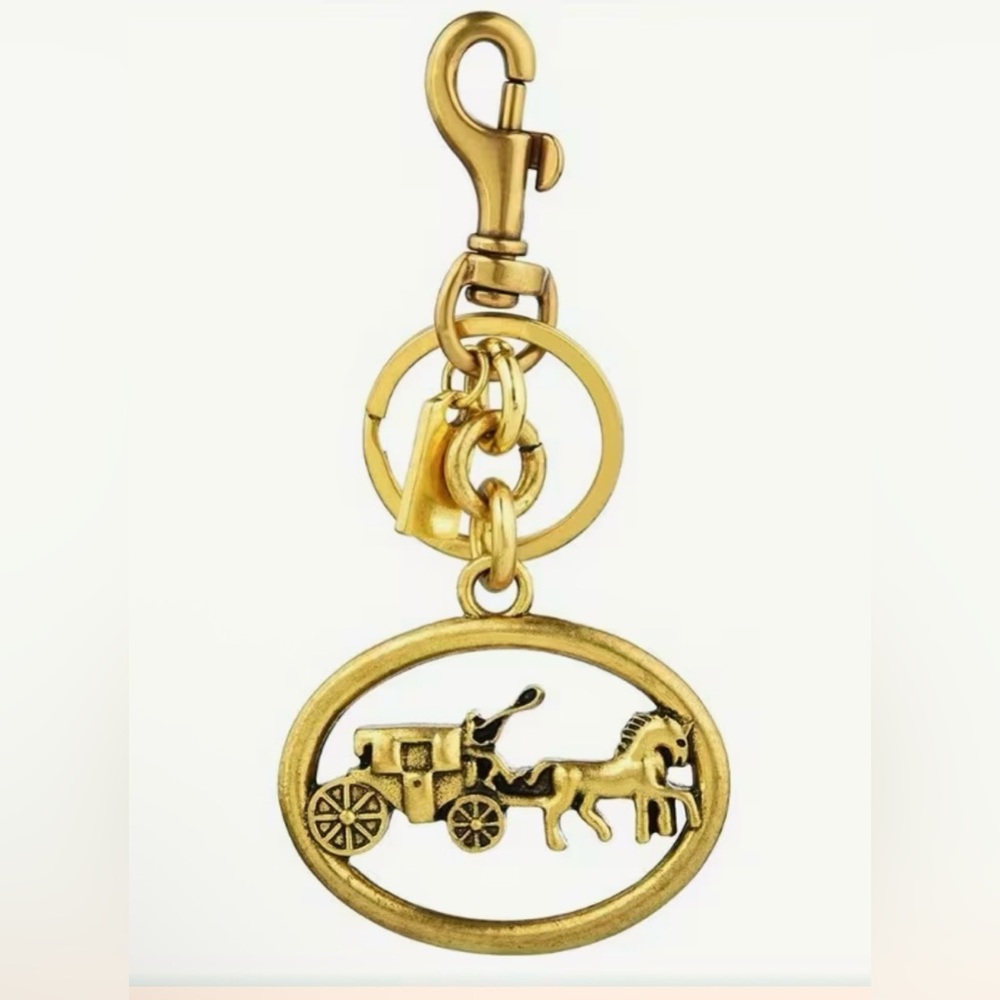 Coach Gold Carriage Key Holder